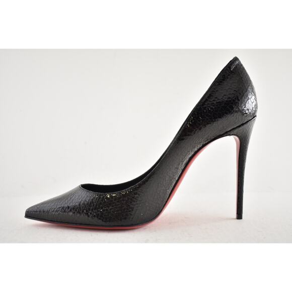 Christian Louboutin Kate 100 Black Specchio Star Pointed Classic Heel Pump 40 - Picture 11 of 15